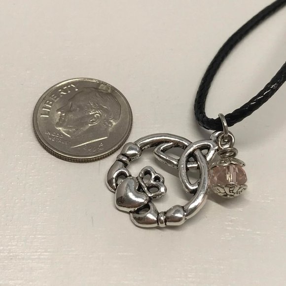 Charmed Claddagh Triquetra Trinity Knot Pink Bead - Picture 6 of 8